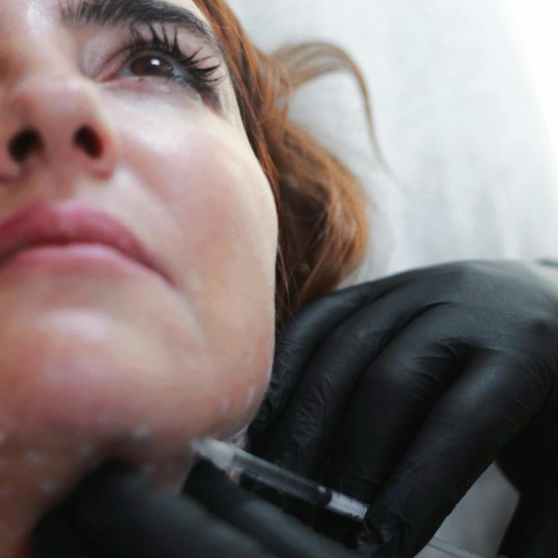 Woman receiving dermal filler injection at Bespoke Medical Aesthetics clinic in Colchester