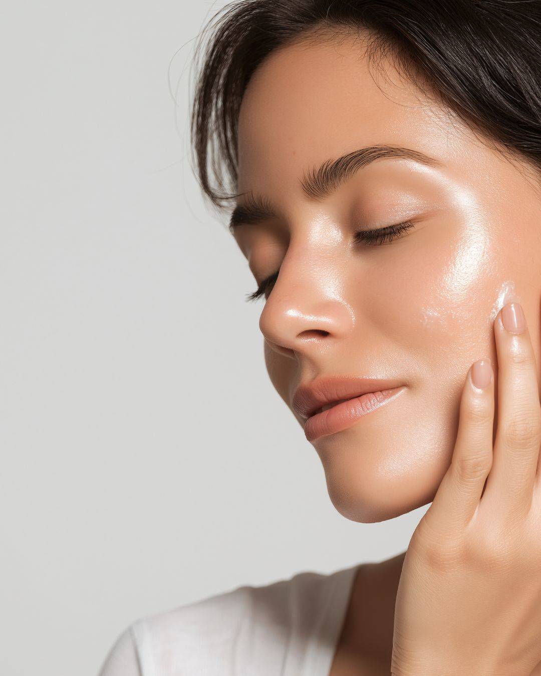 Woman with glowing hydrated skin after SkinVive treatment in Colchester at Bespoke Medical Aesthetics.